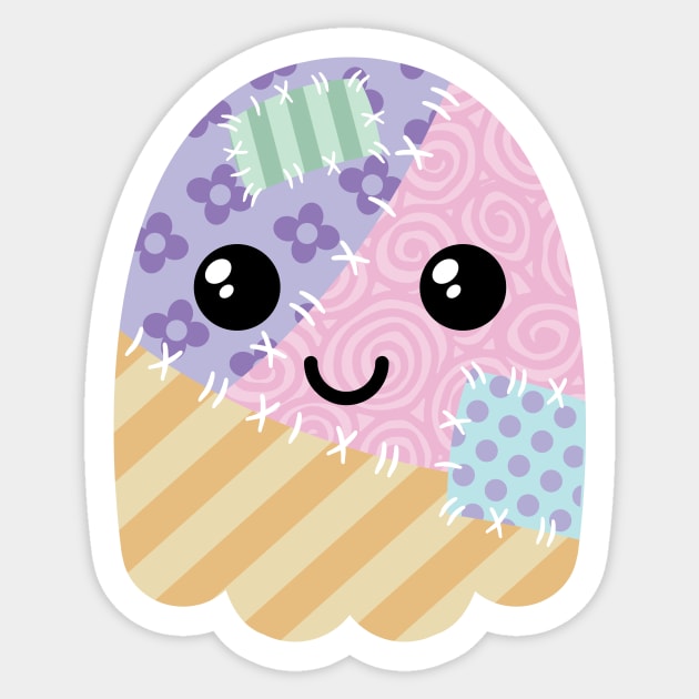 Patchwork ghost Sticker by laura-nagel